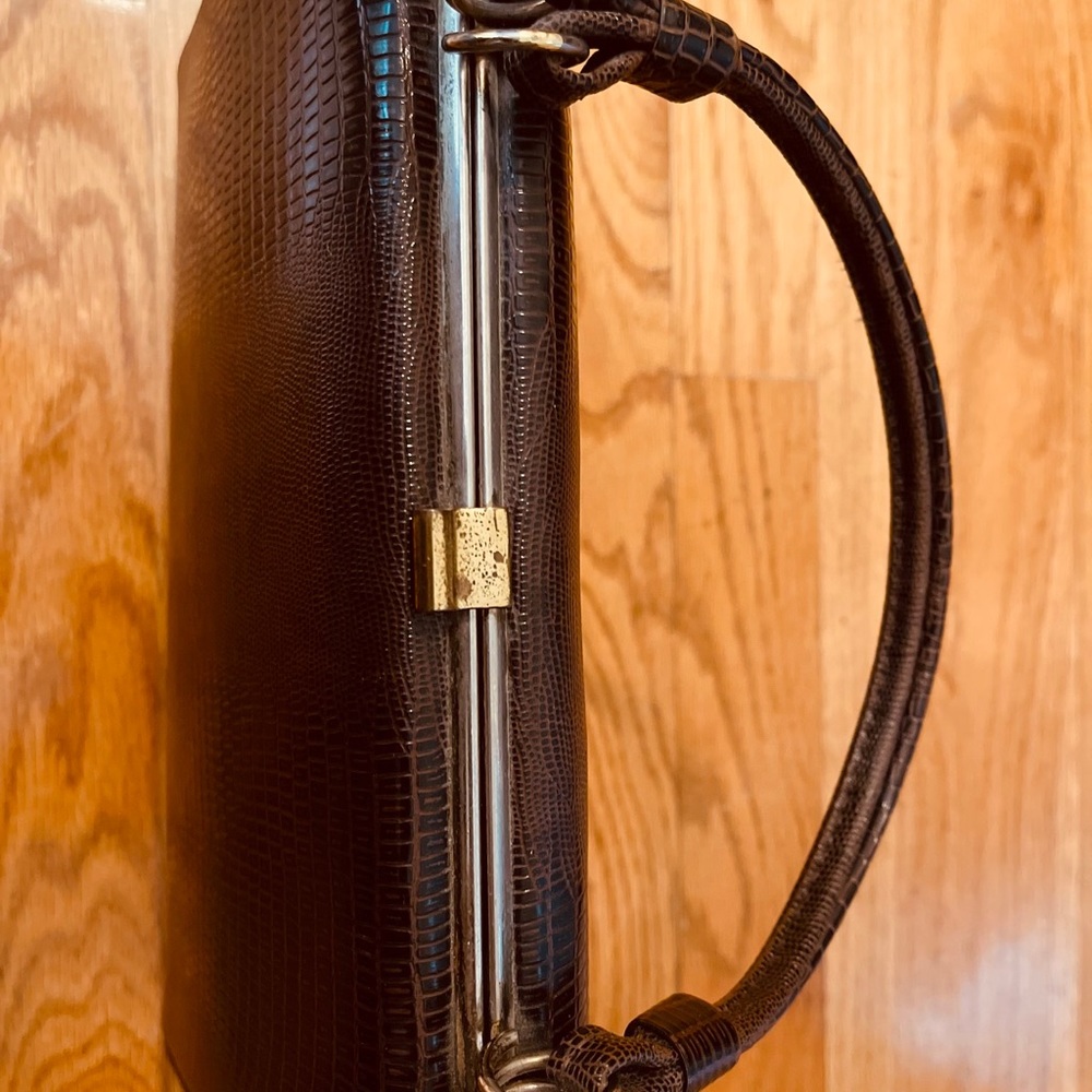 Vintage Handbag Crocodile Pattern - Picture 5 of 8